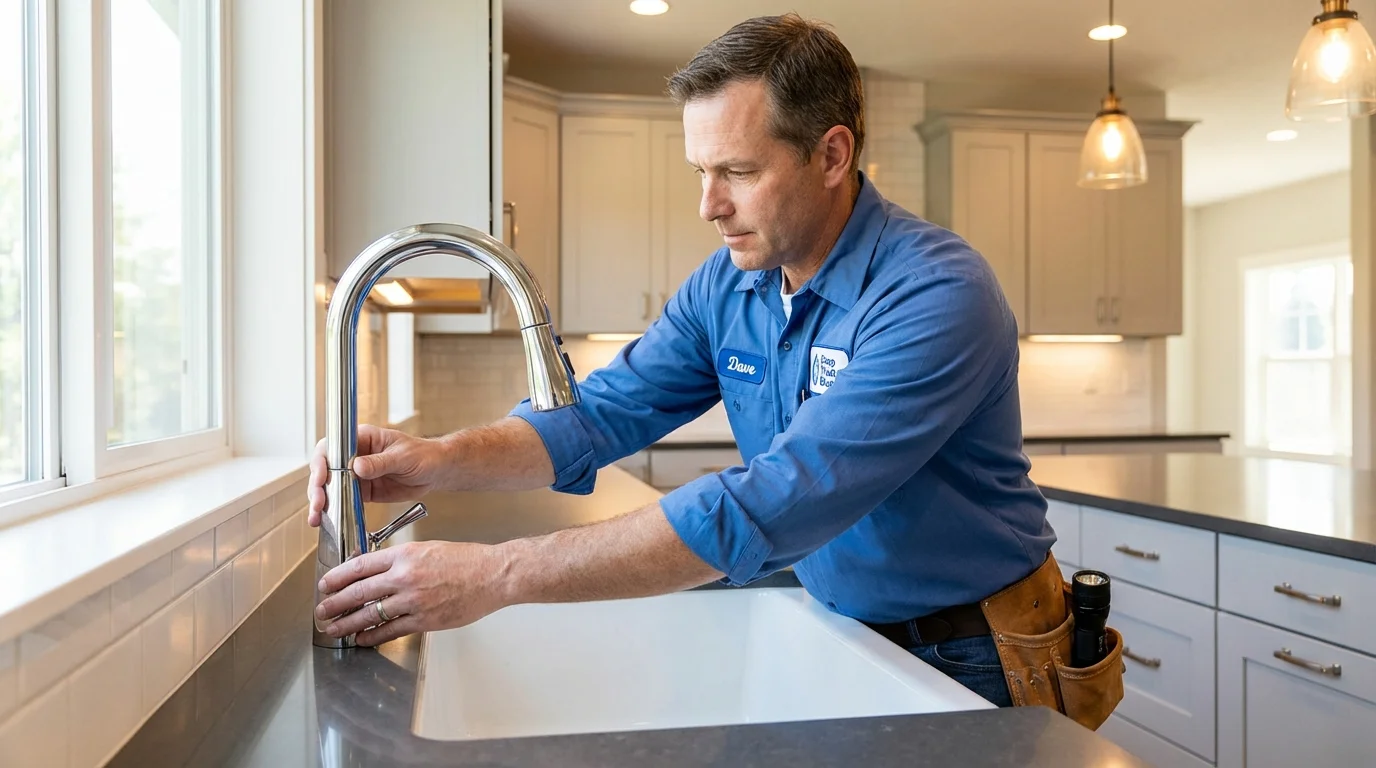 Kitchen faucet installation by Johns Plumbing LLC in Washingtonville